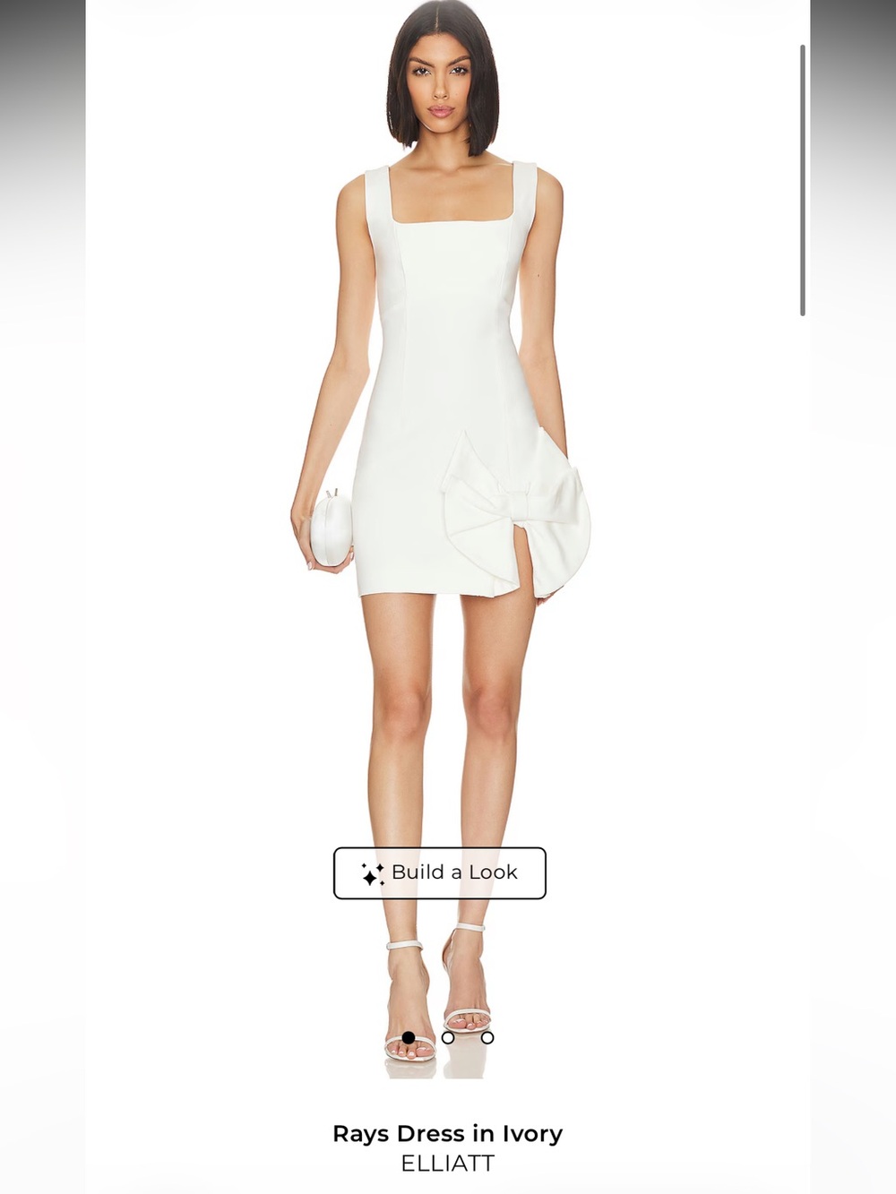 Elliatt Ivory Mini Dress with Bow Detail sold out!! NWT